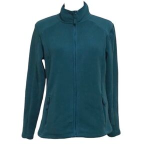 Mountain Warehouse Fleece Jacket Size US 8 Teal Blue Recycled Material